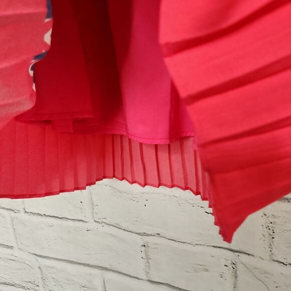 Modcloth Women's Just My Typist Pink Blue Print Sleeveless Collared Dress Sz XS - Picture 11 of 14